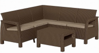 Угловой комплект мебели из дивана и стола KETTER Corfu Relax Set Угловой комплект мебели из дивана и стола KETTER Corfu Relax Set