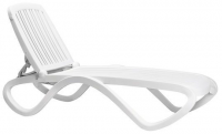 Шезлонг Tropico cтопирующийся c подлокотниками, белый каркас (bianco) Шезлонг Tropico cтопирующийся c подлокотниками, белый каркас (bianco)