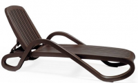 Шезлонг Eden cтопирующийся c подлокотниками, цветной каркас (caffe, tortorro) Шезлонг Eden cтопирующийся c подлокотниками, цветной каркас (caffe, tortorro)