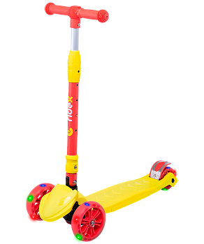 БЕЗ УПАКОВКИ Самокат 3-колесный Bunny, 135/90 мм, желтый/красный БЕЗ УПАКОВКИ Самокат 3-колесный Bunny, 135/90 мм, желтый/красный