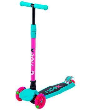 БЕЗ УПАКОВКИ Самокат 3-колесный Chip, 120/80 мм, розовый/мятный БЕЗ УПАКОВКИ Самокат 3-колесный Chip, 120/80 мм, розовый/мятный